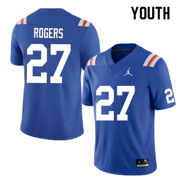 Youth #27 Jahari Rogers Florida Gators College Football Jersey Throwback